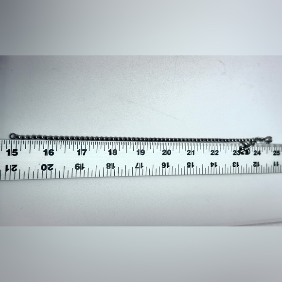 Silpada Rare HTF Sterling Fleur-Dis-Lis Charm Anklet w/Ball-Bead Chain - 9.5” - Picture 12 of 13